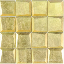 Different Types of Discount Backsplash Gold Color Glass Mosaic Tile